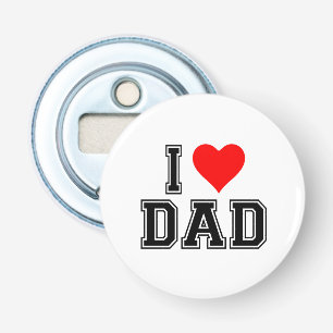 Dad Heart Button – Bold and Simple Design Bottle Opener