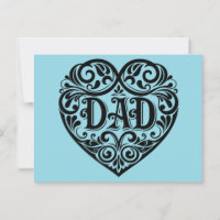 Dad Heart Father's Day Postcard