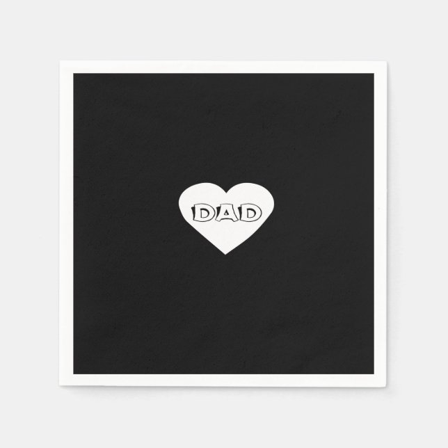 dad heart napkin (Front)