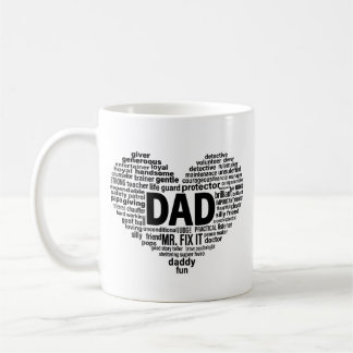 Dad Heart Word Art Meaningful Fathers Day Mug