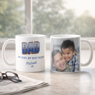 Dad Hero Best Friend Photo Mug