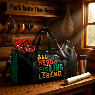 Dad Hero Fishing Legend Duffle Bag