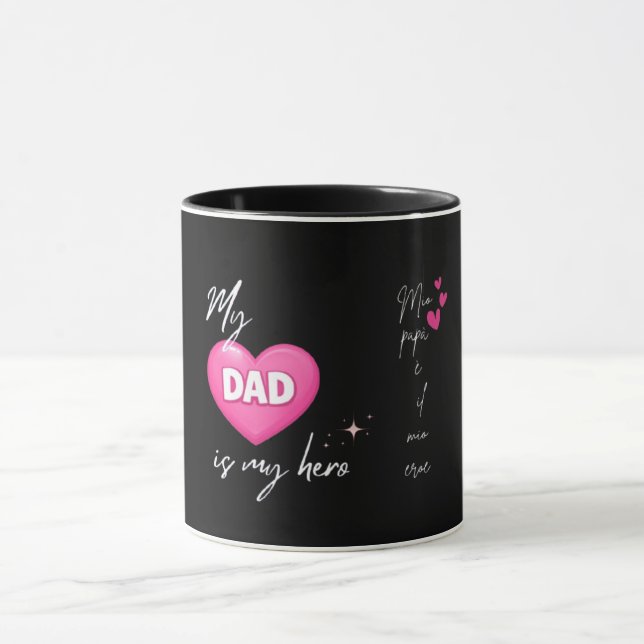 Dad Hero Heart / Papà Eroe Mug (Center)
