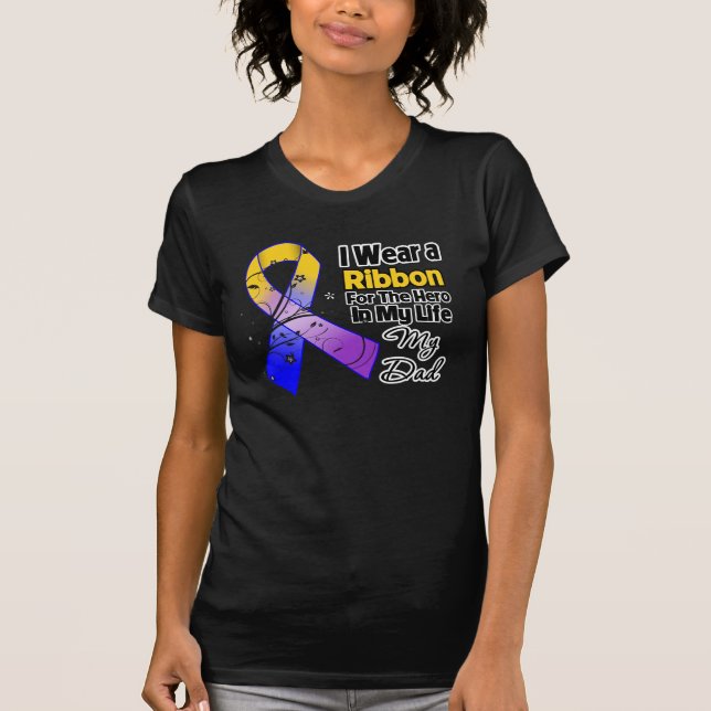 Dad Hero in My Life Bladder Cancer T-Shirt (Front)