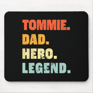 Dad Hero Legend Personalised Custom Name Fathers D Mouse Pad