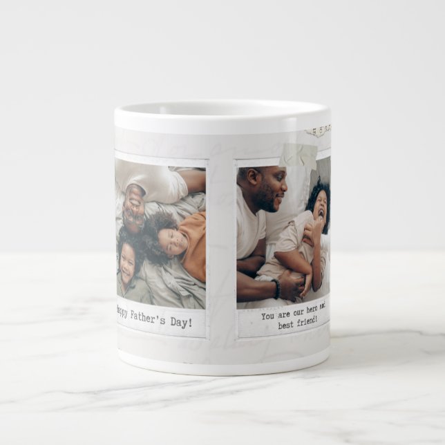  Dad Hero Mug | 3 Photo Collage Mug Gift (Front)