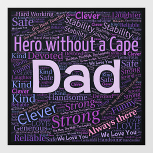 Dad Hero Window Cling