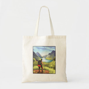 Dad Hiking Rocks Art Tote Bag