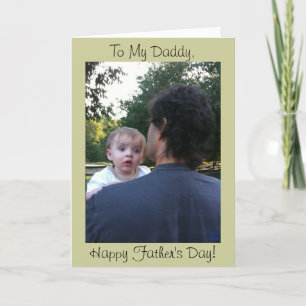 Dad Holding Baby Father's Day Card from Child