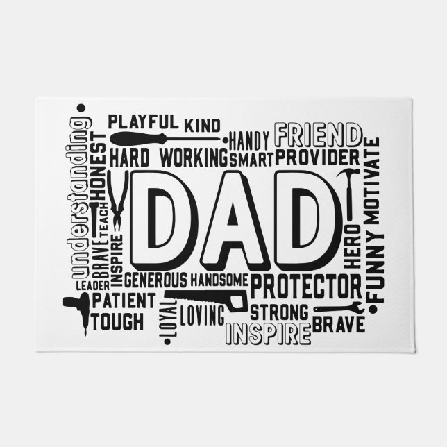 Dad home doormat house greeting porch door  (Front)