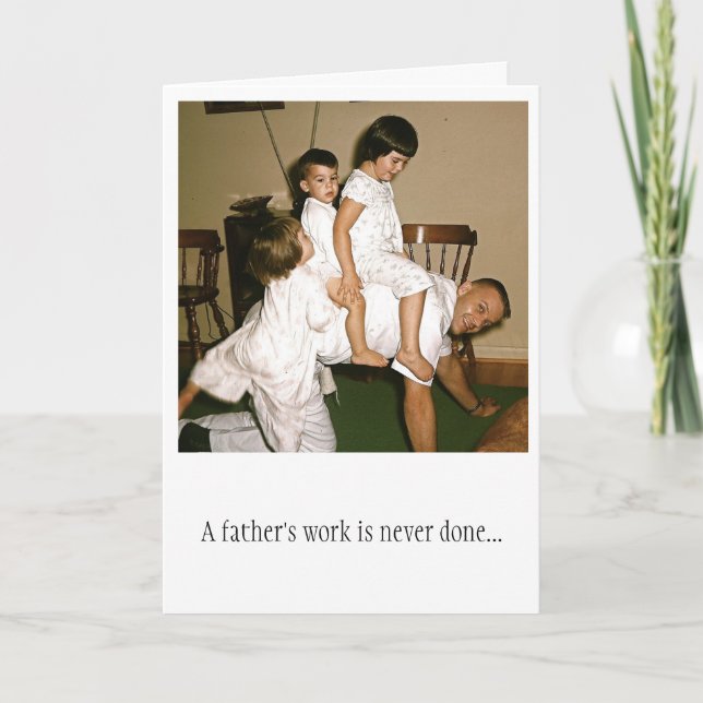 Dad Horsing Around Father's Day Card (Front)