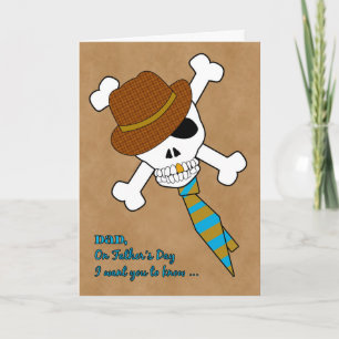 Dad I Love You to Death on Father's Day with Skull Card