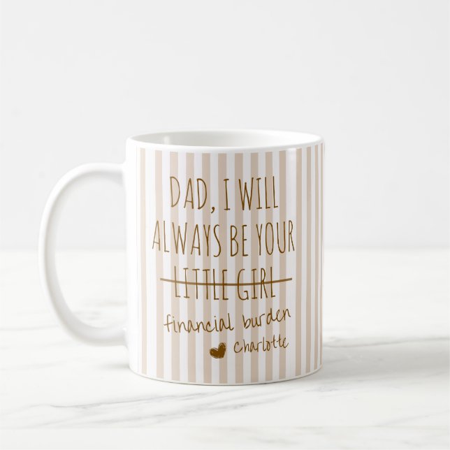 Dad, I will always be your financial burden Mug (Left)