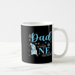 Dad In A Winter Onederland Birthday Boy Girl Cute  Coffee Mug