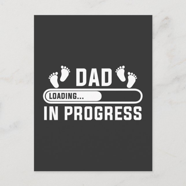 dad in progress First Time funny dad Postcard (Front)