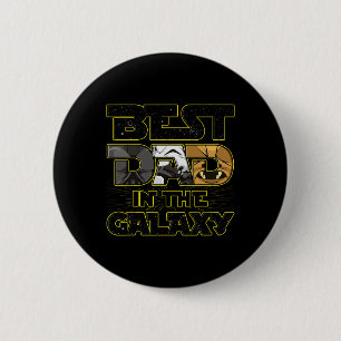 Dad In The Galaxy Fathers Day Space Boys Mens Husb 6 Cm Round Badge