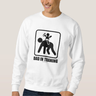 Dad in training sweatshirt
