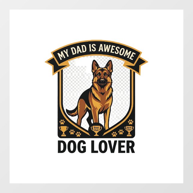 Dad Is Awesome Dog Lover German Shepherd Paws_1 (Sheet)