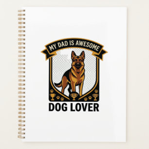 Dad Is Awesome Dog Lover German Shepherd Paws_1 Planner