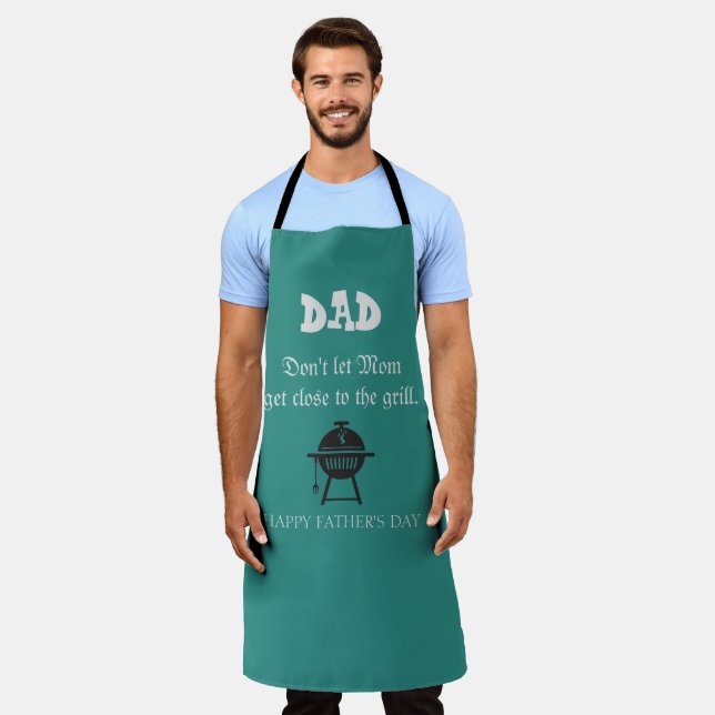 Dad Is Better Cook Then Mum I Green Apron (Worn)