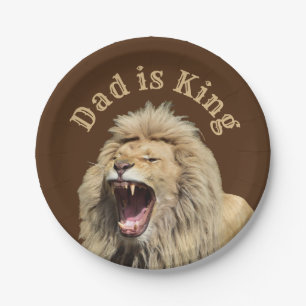 Dad is King Father’s Day Party Paper Plate