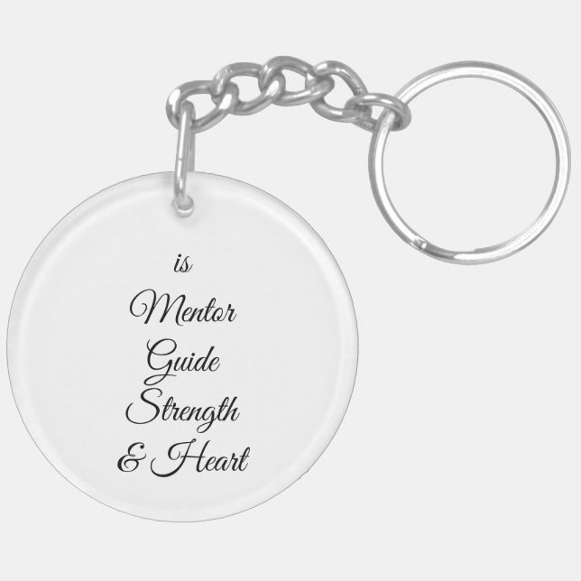 Dad Is Mentor, Guide, Strength & Heart Keychain (Back Left)