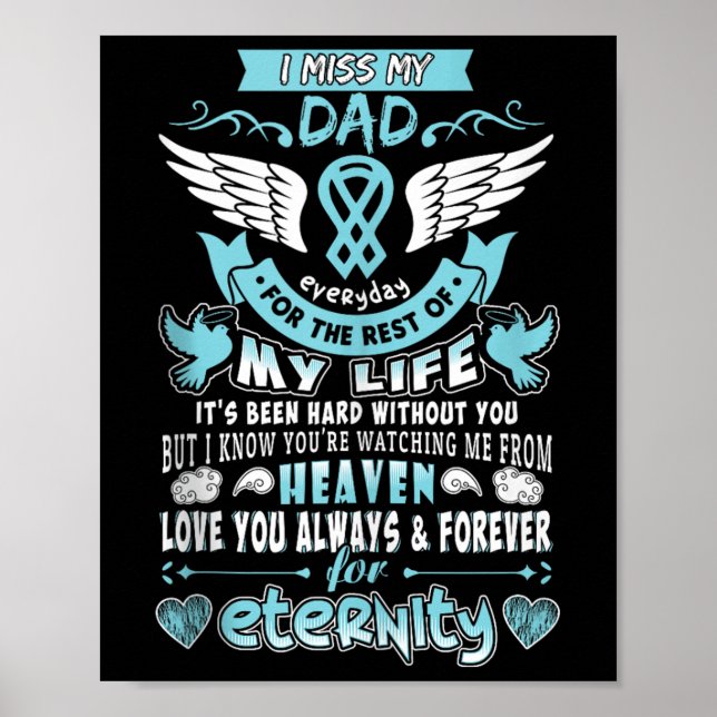 Dad Is My Guardian Angel Missing Memorial Day For  Poster (Front)