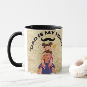 "Dad is my hero" Father day mugs