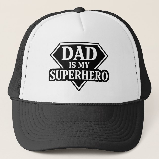 Dad is my superhero trucker hat (Front)