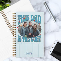 Dad is the Goat Photo Blue Red Retro