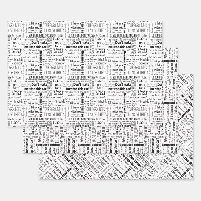 Dad-isms Wrapping Paper Sheet (Set)