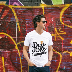 “Dad Joke Champ: Father’s Day Trophy T-Shirt