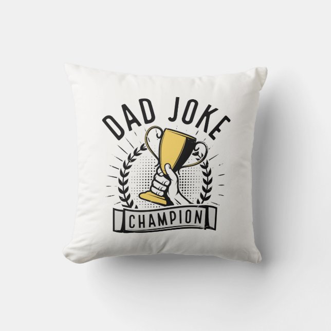 Dad Joke Champion Cushion (Front)