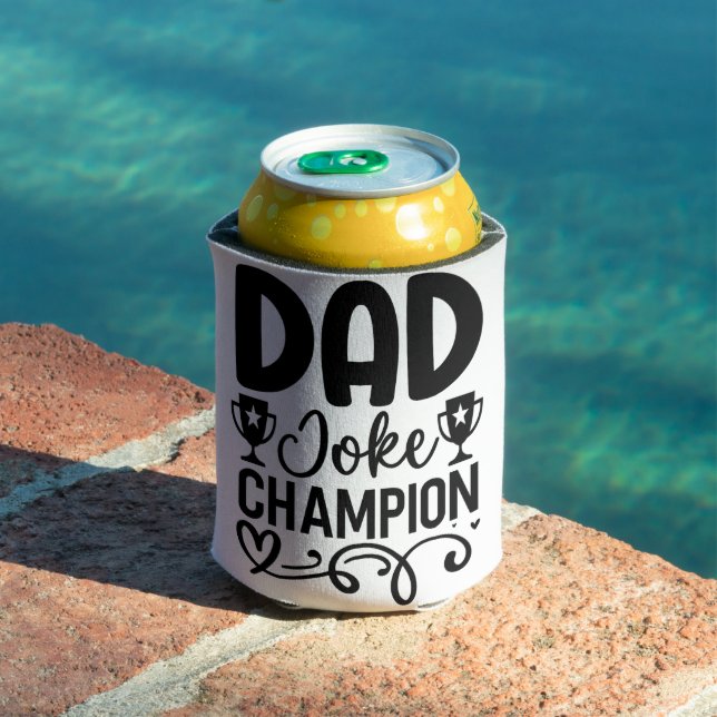 Dad Joke Champion | Funny Father’s Day Gift  Can Cooler (In Situ Pool)