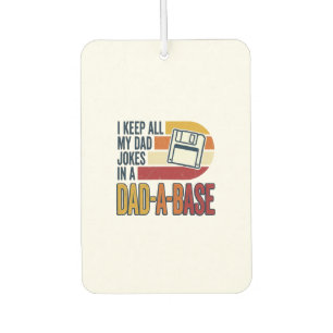 Dad Joke Dad-A-Base Retro Funny Father Vector Desi Car Air Freshener