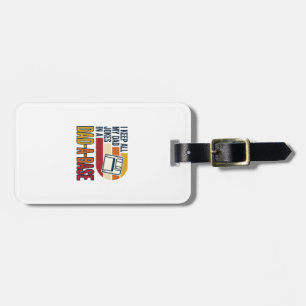 Dad Joke Dad-A-Base Retro Funny Father Vector Desi Luggage Tag