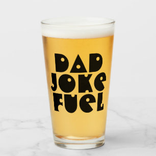 Dad Joke Fuel – Groovy Retro Gift for Father Glass