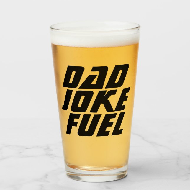 Dad Joke Fuel – Speed Gift for Father Glass (Front Filled)
