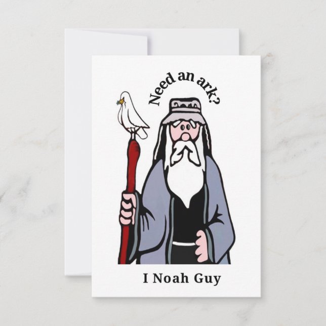 Dad joke note card “Need an ark?  I know a guy”  (Front)