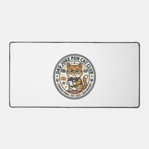 Dad Joke Pun Cat Cat Graphic Tee Art - Dad Joke Pu Desk Mat