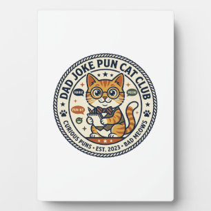 Dad Joke Pun Cat Cat Graphic Tee Art - Dad Joke Pu Plaque