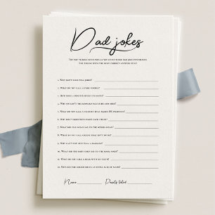 Dad Jokes Baby Shower Game Trivia Cards