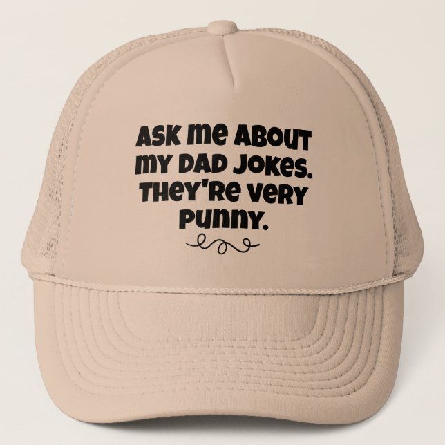 Dad Jokes Funny Hat (Front)