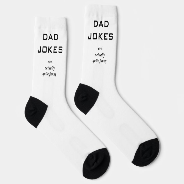Dad Jokes Funny Novelty Humour Caption Amusing Socks (Right)
