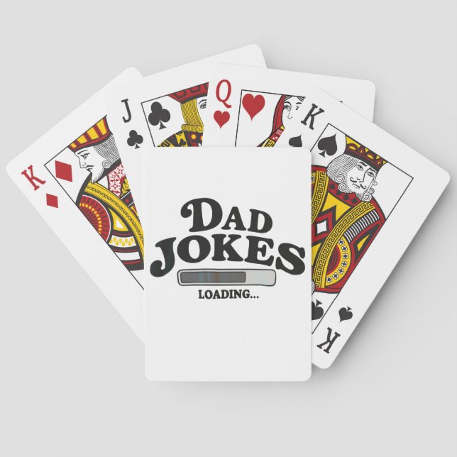 Dad Jokes Loading Father’s Day Grandpa Husband Playing Cards (Back)