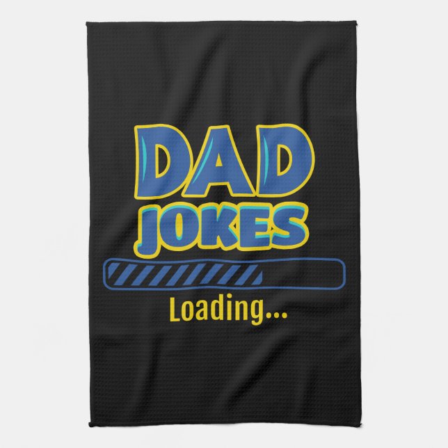 Dad Jokes Loading Tea Towel (Vertical)
