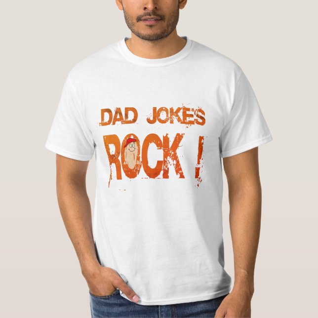 Dad Jokes Rock Shirt - Funny Father's Day Tee! (Front)