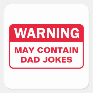 Dad Jokes Warning Label