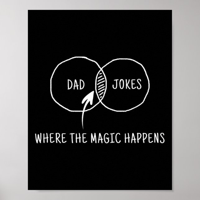 Dad Jokes Where The Magic Happens  Poster (Front)