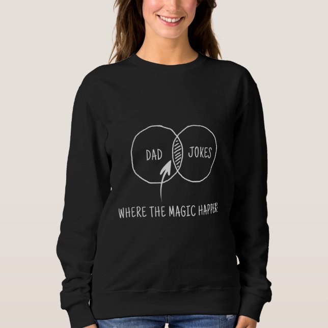 Dad Jokes Where The Magic Happens Sweatshirt (Front)